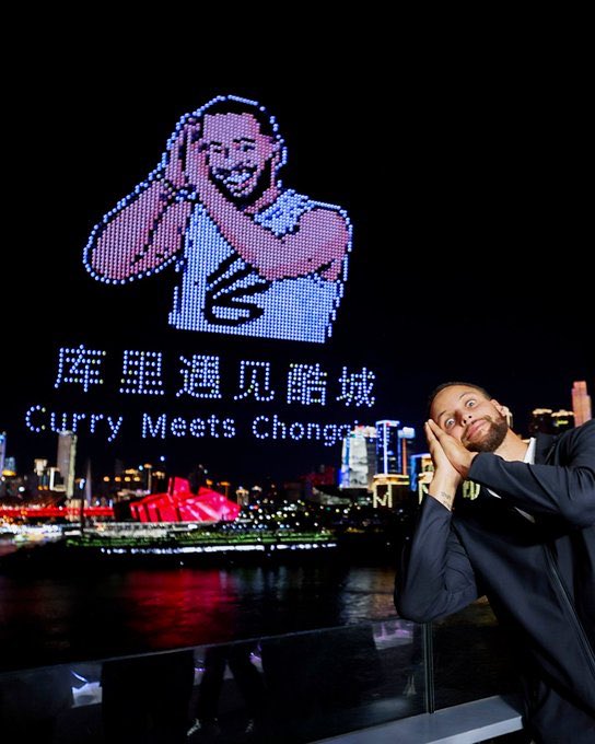 官方澳客网-美网友惊叹重庆无人机演出：中国展现22世纪科技实力，库里接棒科比时代